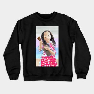 Ukulele Girl Grows up Crewneck Sweatshirt